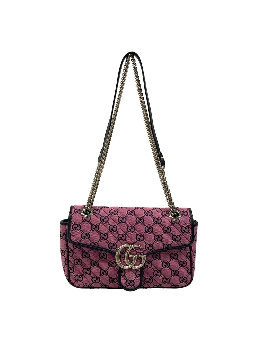 Gucci Gg Marmont Pink Canvas Leather #363409G10B